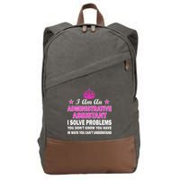 Administrative Assistant Solving Problems Cotton Canvas Backpack