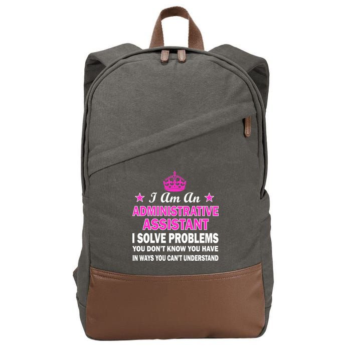 Administrative Assistant Solving Problems Cotton Canvas Backpack
