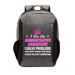 Administrative Assistant Solving Problems Vector Backpack