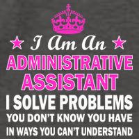 Administrative Assistant Solving Problems Vector Backpack