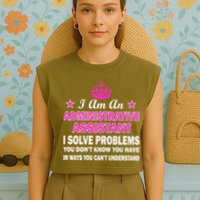 Administrative Assistant Solving Problems Garment-Dyed Women's Muscle Tee