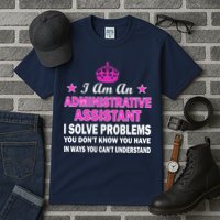 Administrative Assistant Solving Problems Tall T-Shirt