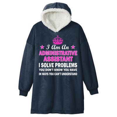 Administrative Assistant Solving Problems Hooded Wearable Blanket