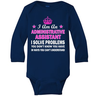 Administrative Assistant Solving Problems Baby Long Sleeve Bodysuit