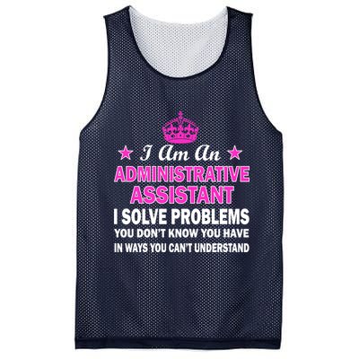 Administrative Assistant Solving Problems Mesh Reversible Basketball Jersey Tank
