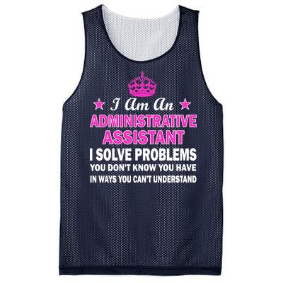 Administrative Assistant Solving Problems Mesh Reversible Basketball Jersey Tank