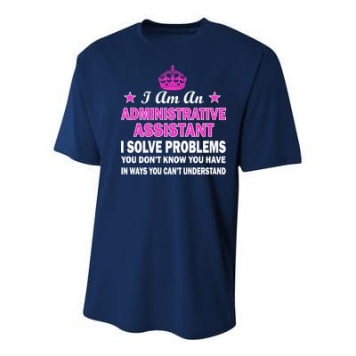 Administrative Assistant Solving Problems Youth Performance Sprint T-Shirt