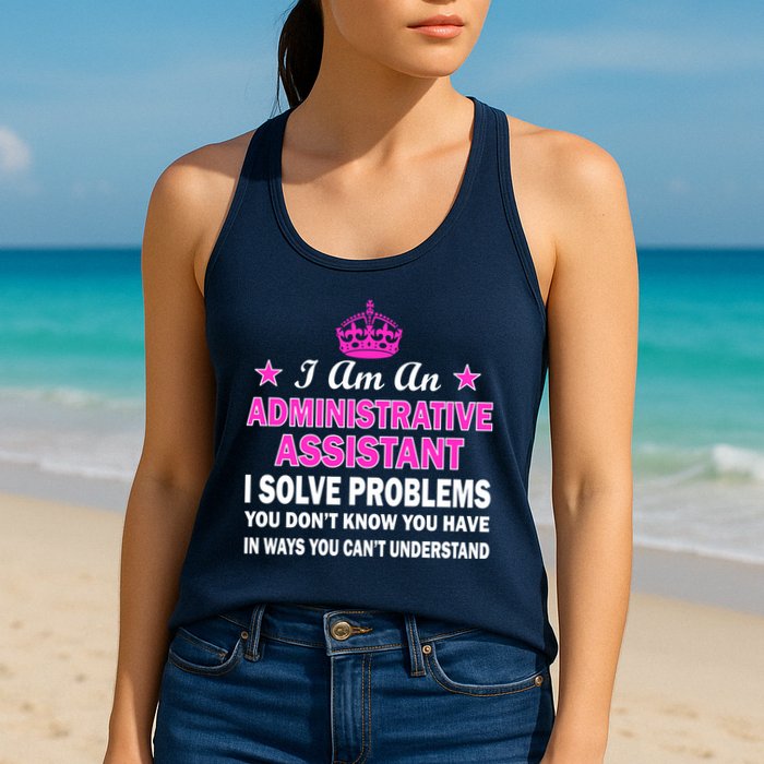 Administrative Assistant Solving Problems Womens Tank Top