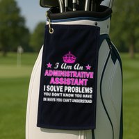 Administrative Assistant Solving Problems Golf Towel