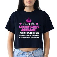 Administrative Assistant Solving Problems Crop Top