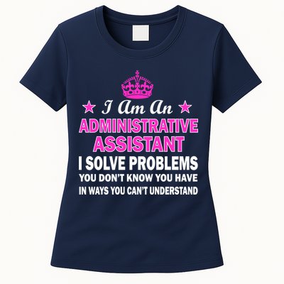 Administrative Assistant Solving Problems Womens T-Shirt