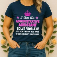 Administrative Assistant Solving Problems Womens T-Shirt