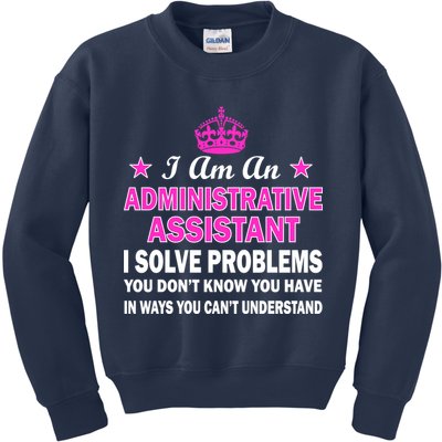 Administrative Assistant Solving Problems Kids Sweatshirt