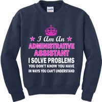 Administrative Assistant Solving Problems Kids Sweatshirt