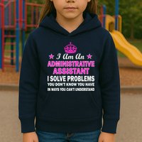 Administrative Assistant Solving Problems Kids Hoodie