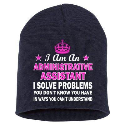 Administrative Assistant Solving Problems Short Acrylic Beanie