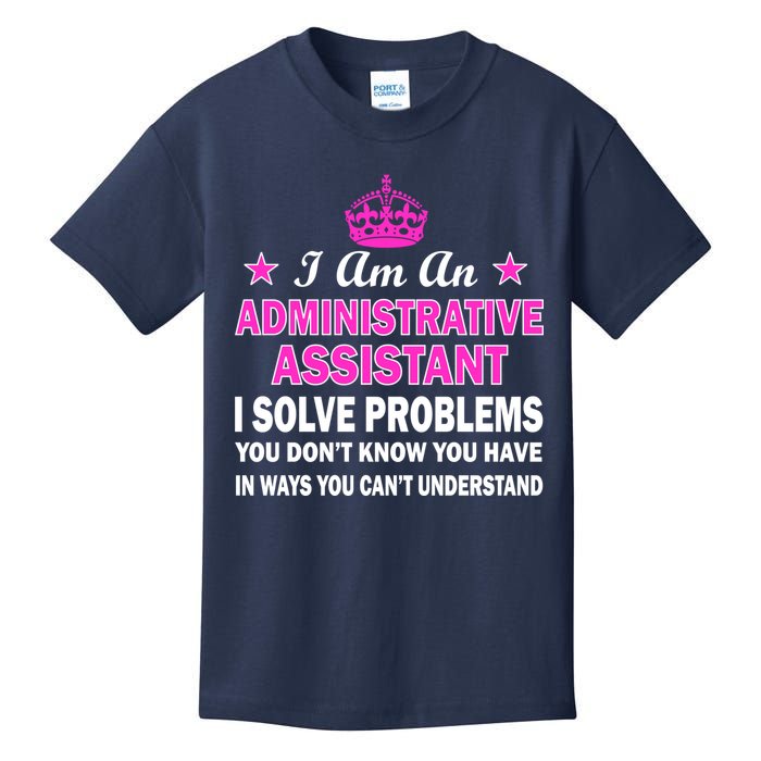 Administrative Assistant Solving Problems Kids T-Shirt