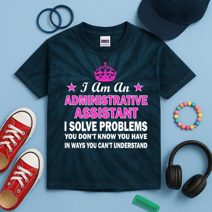 Administrative Assistant Solving Problems Kids Tie-Dye T-Shirt