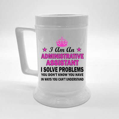 Administrative Assistant Solving Problems Beer Stein