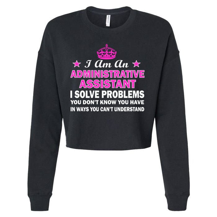 Administrative Professional Assistant Solve Problems Cropped Pullover Crew