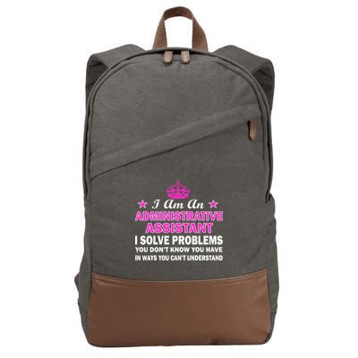 Administrative Professional Assistant Solve Problems Cotton Canvas Backpack