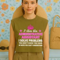 Administrative Professional Assistant Solve Problems Garment-Dyed Women's Muscle Tee