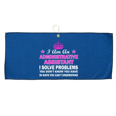 Administrative Professional Assistant Solve Problems Large Microfiber Waffle Golf Towel