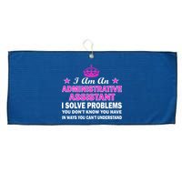 Administrative Professional Assistant Solve Problems Large Microfiber Waffle Golf Towel