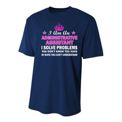 Administrative Professional Assistant Solve Problems Youth Performance Sprint T-Shirt