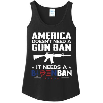 America Doesnt Need A Gun Ban It Needs A Bidenban Ladies Essential Tank