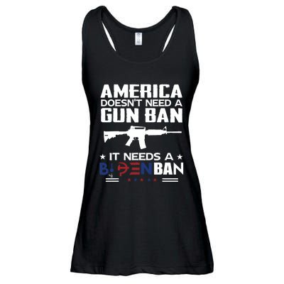 America Doesnt Need A Gun Ban It Needs A Bidenban Ladies Essential Flowy Tank