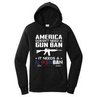 America Doesnt Need A Gun Ban It Needs A Bidenban Women's Pullover Hoodie