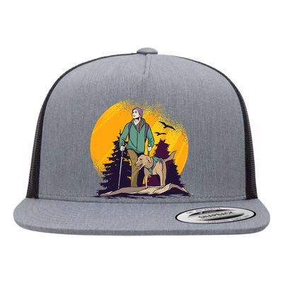 Adventure Dog Nature Adventure Camping Gear Present Flat Bill Trucker Hat