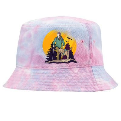 Adventure Dog Nature Adventure Camping Gear Present Tie-Dyed Bucket Hat