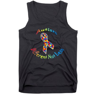 Autism Different Not Less For Autism Awareness Tank Top