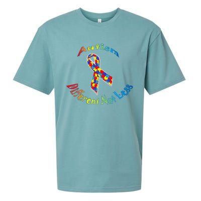 Autism Different Not Less For Autism Awareness Sueded Cloud Jersey T-Shirt