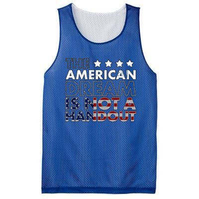 American Dream Not Handout Conservative Republican Political Gift Mesh Reversible Basketball Jersey Tank