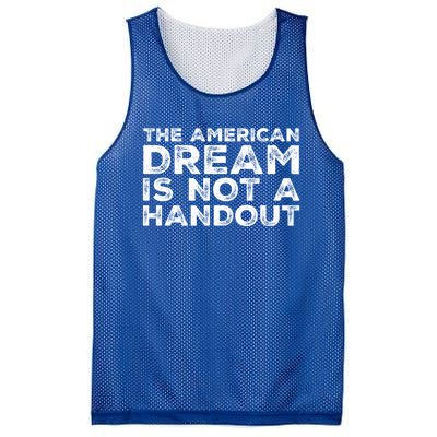 American Dream Not Handout Conservative Republican Political Gift Mesh Reversible Basketball Jersey Tank