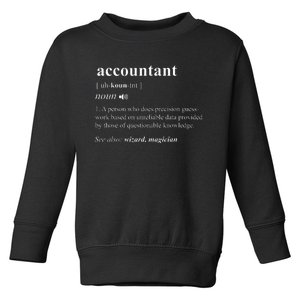 Accountant Definition Noun Accounting Major Cpa Toddler Sweatshirt