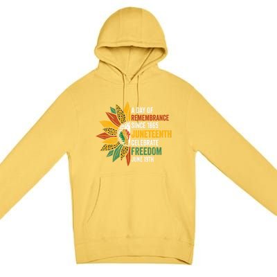 A Day Of Remembrance Since 1985 Junenth Celebrate Freedom Gift Premium Pullover Hoodie