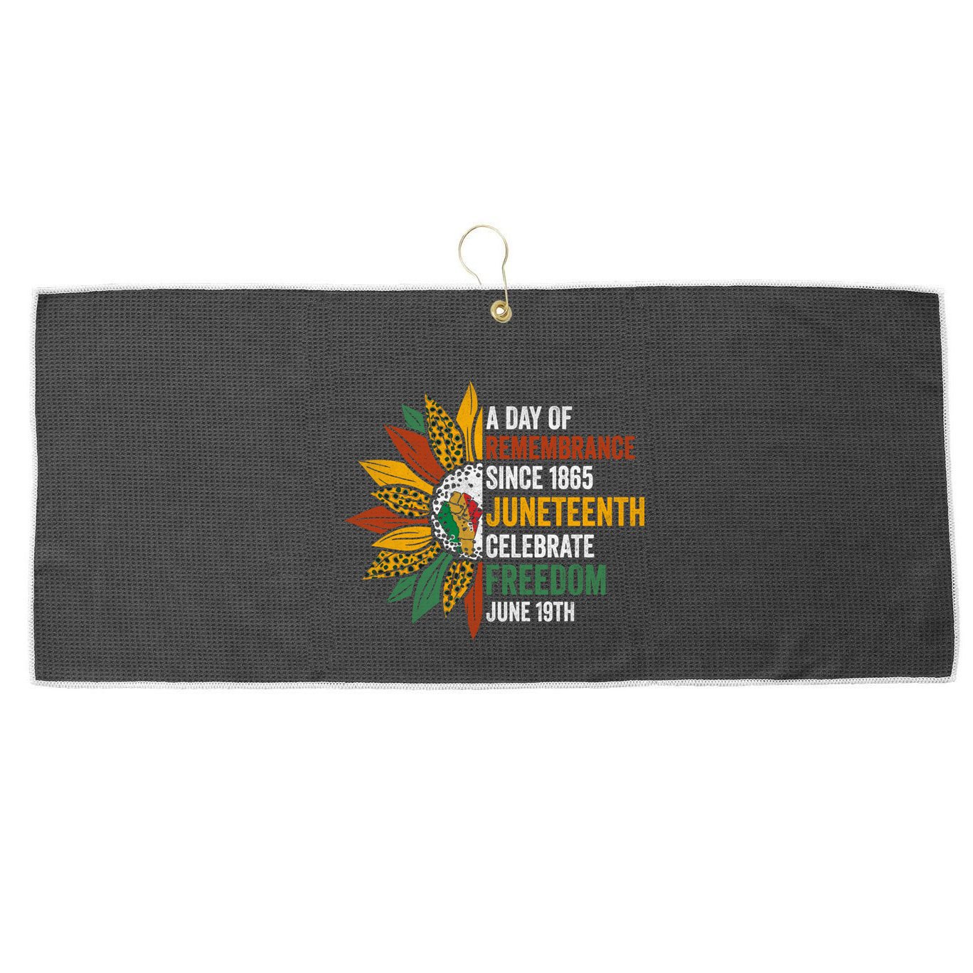 A Day Of Remembrance Since 1985 Junenth Celebrate Freedom Gift Large Microfiber Waffle Golf Towel