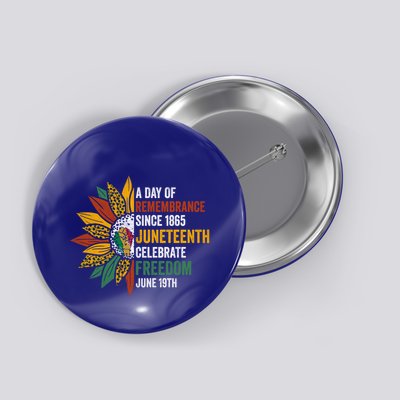 A Day Of Remembrance Since 1985 Junenth Celebrate Freedom Gift Button