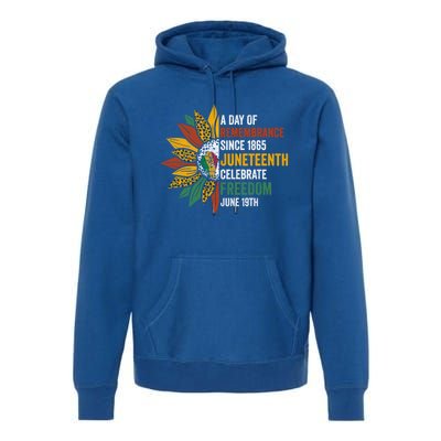 A Day Of Remembrance Since 1985 Junenth Celebrate Freedom Gift Premium Hoodie