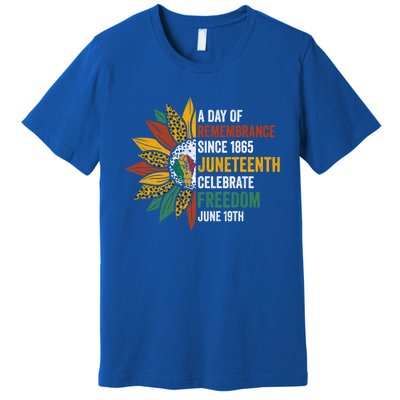 A Day Of Remembrance Since 1985 Junenth Celebrate Freedom Gift Premium T-Shirt