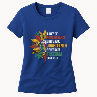 A Day Of Remembrance Since 1985 Junenth Celebrate Freedom Gift Womens T-Shirt