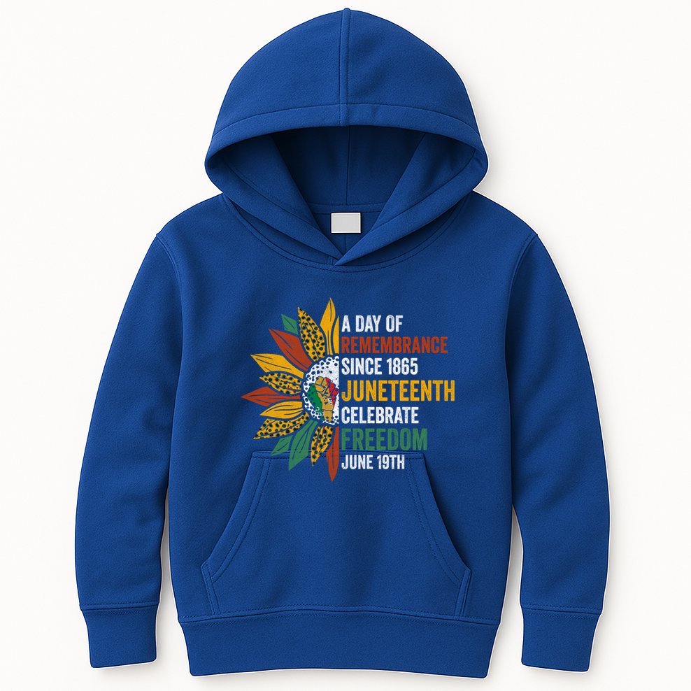 A Day Of Remembrance Since 1985 Junenth Celebrate Freedom Gift Kids Hoodie