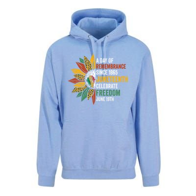 A Day Of Remembrance Since 1985 Junenth Celebrate Freedom Gift Unisex Surf Hoodie