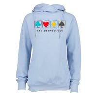 All Decked Out Womens Funnel Neck Pullover Hood