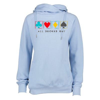 All Decked Out Womens Funnel Neck Pullover Hood