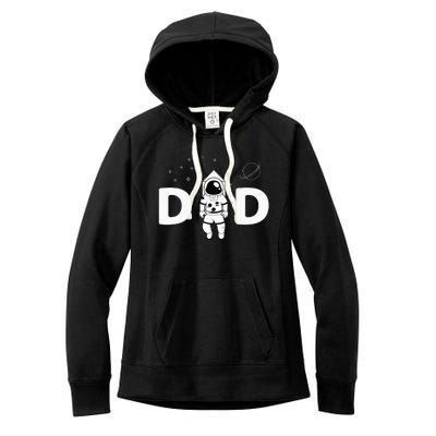 Astronaut Daddy Outer Space Birthday Party Women's Fleece Hoodie